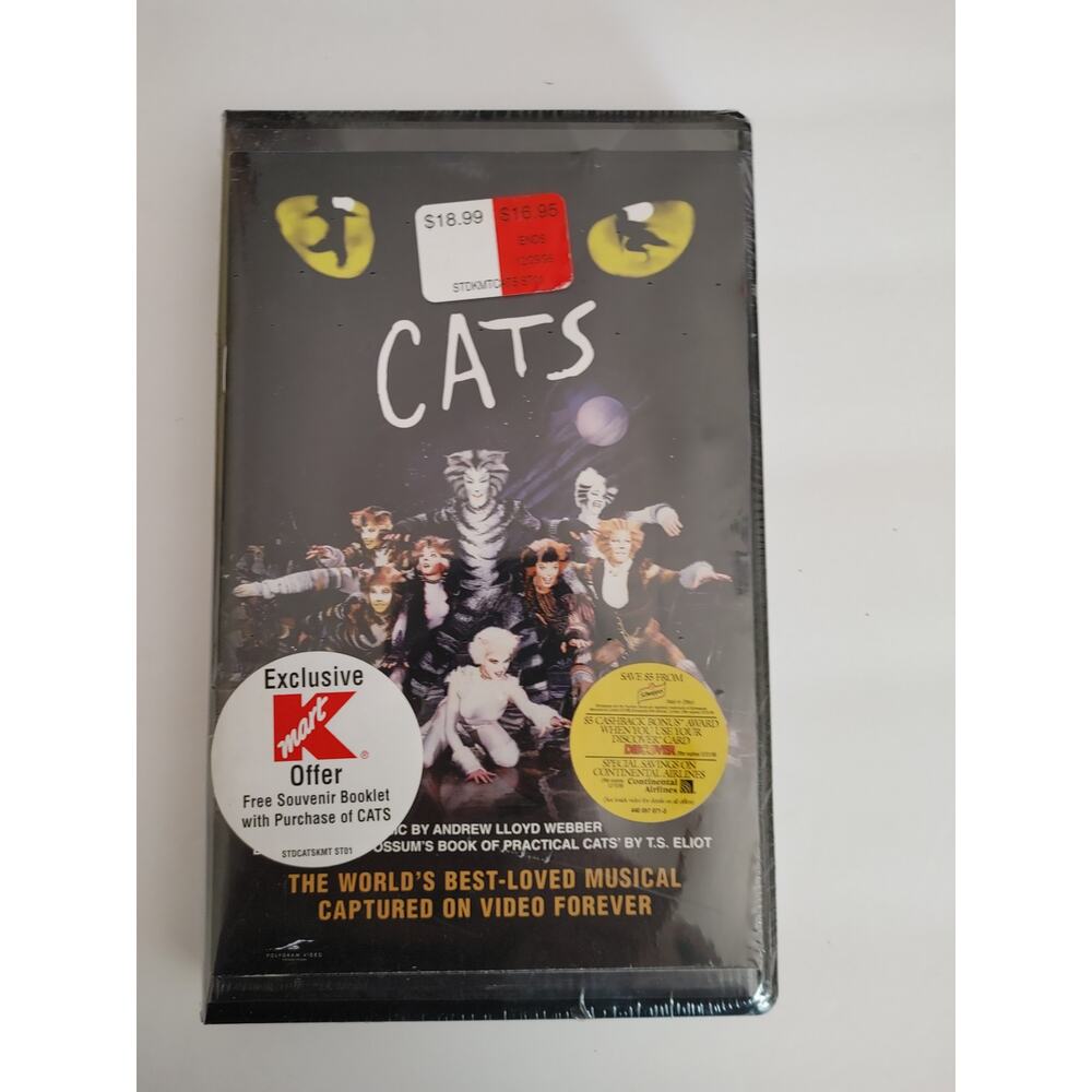 CATS The Musical VHS Tape Sealed Andrew Lloyd Webber